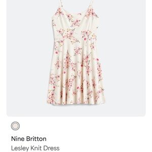 Nine Britton Floral Mini Dress - Cream and Pink